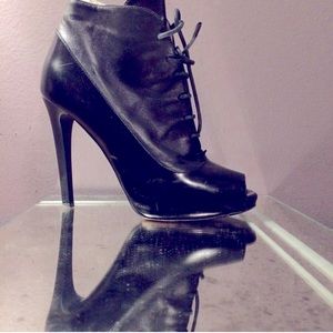 Proenza Schouler peep toe leather ankle boot